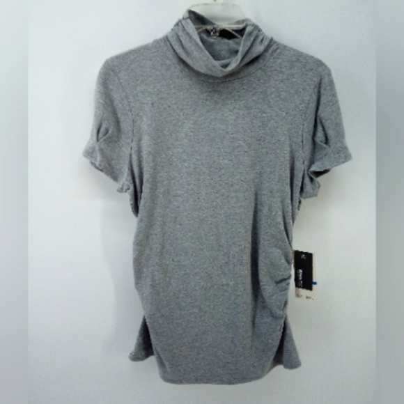 NWT Kenneth Cole Reaction Gray Mock Neck Cinched Sides XL - Picture 1 of 7